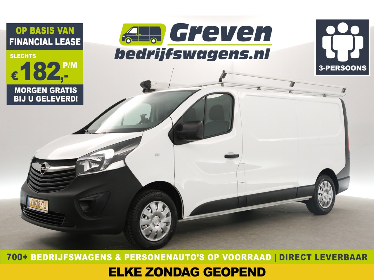 Opel Vivaro - 1.6 CDTI L2H1 Airco Cruise 3 Persoons LED Imperiaal Elektrpakket - AutoWereld.nl