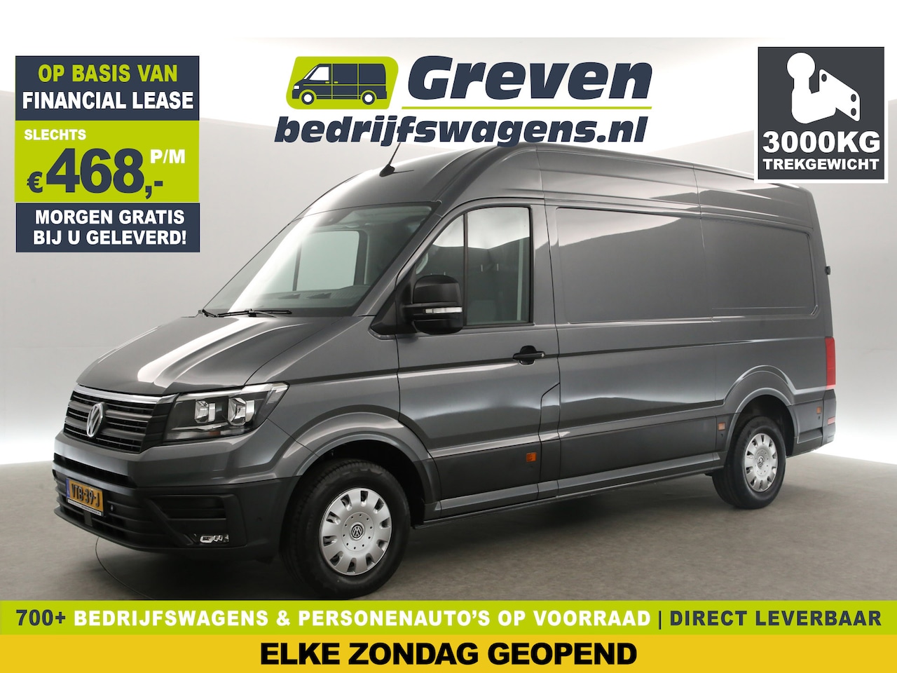 Volkswagen Crafter - 35 2.0 TDI Exclusive L3H3 140PK 3000KG Airco Cruise Camera Carplay Trekhaak 3 Persoons Nav - AutoWereld.nl