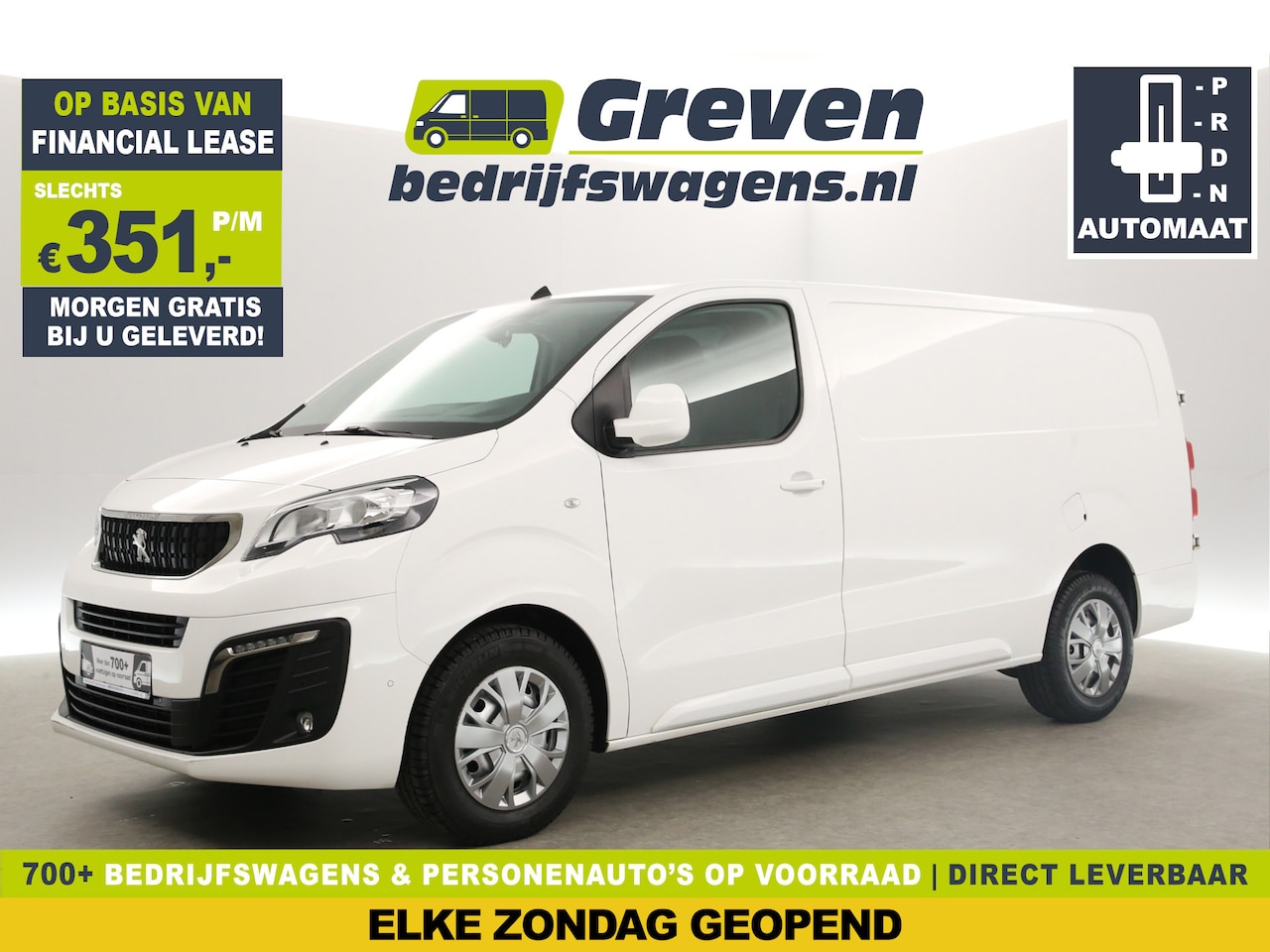 Peugeot Expert - 2.0 BlueHDI L3H1 Automaat Airco Cruise LED 360Camera Carplay 3 Persoons PDC Stoelverwarmin - AutoWereld.nl