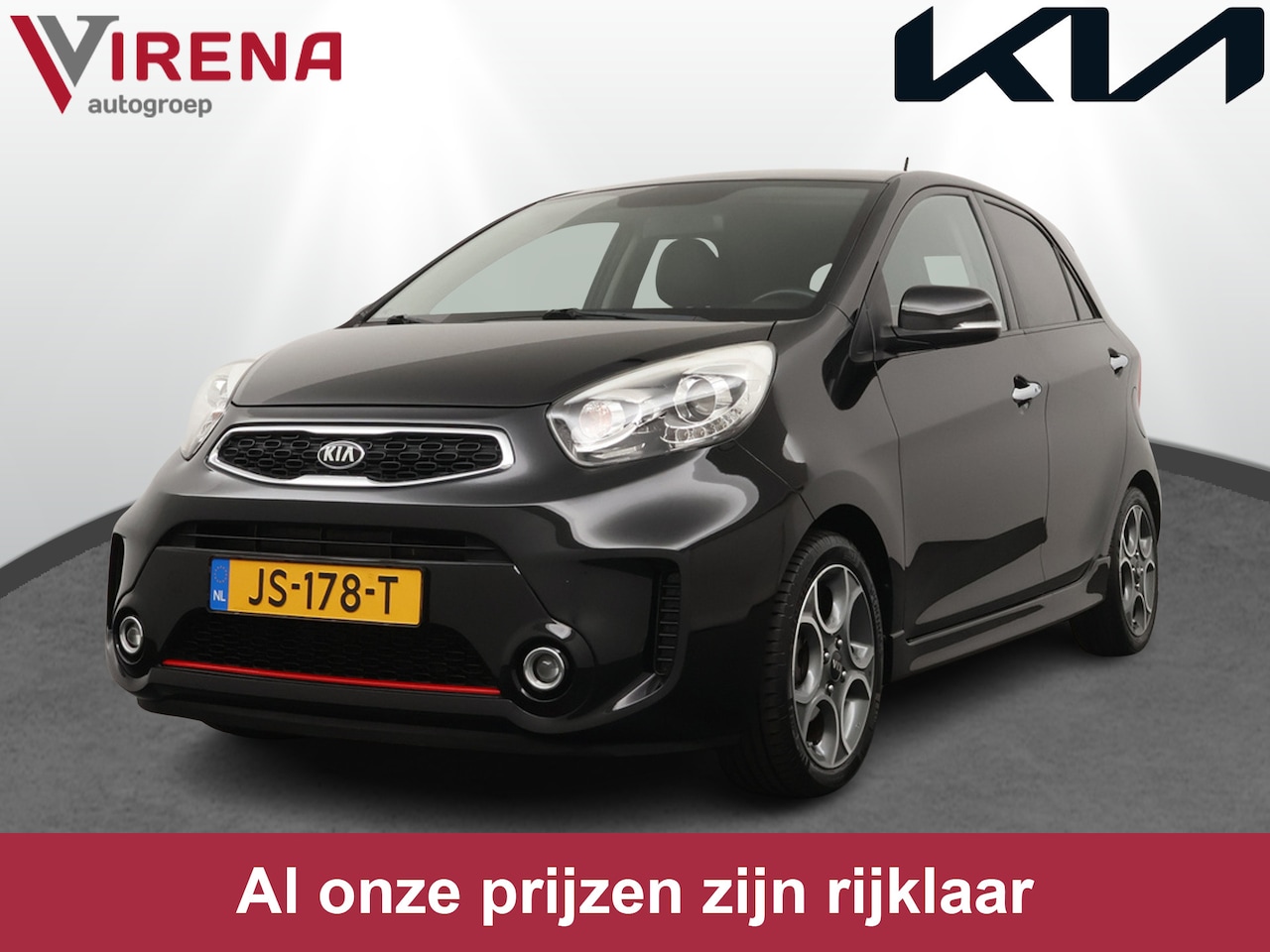 Kia Picanto - 1.2 CVVT SportsLine Navigator - Navigatie - Stoelverwarming - Climate Control - Sportvelge - AutoWereld.nl