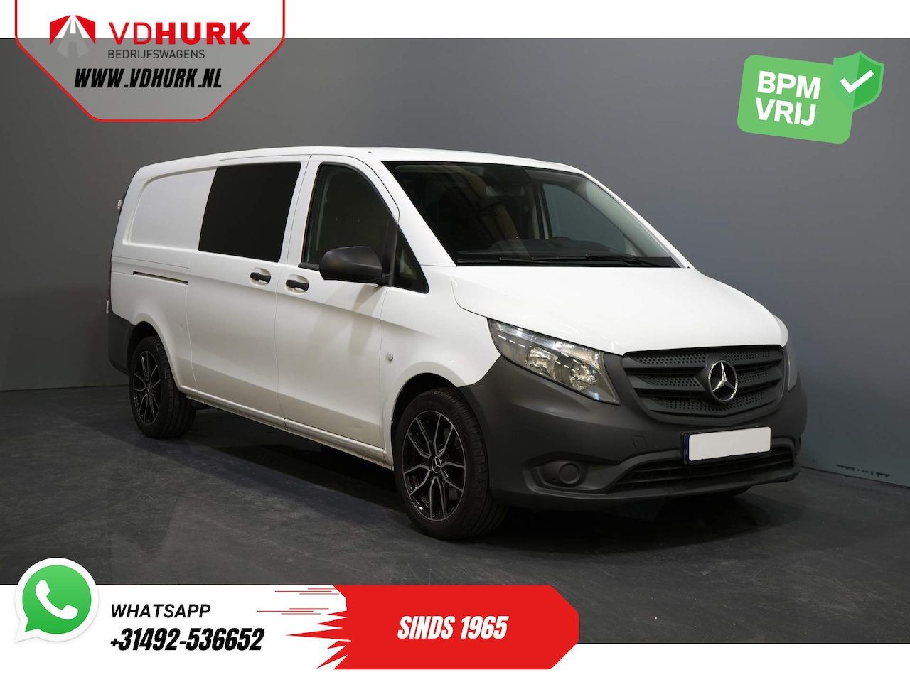 Mercedes-Benz Vito - 114 CDI Aut. L3 XL 2x BPM VRIJ! Schuifdeur/ LMV/ Cruise/ Airco/ Trekhaak - AutoWereld.nl