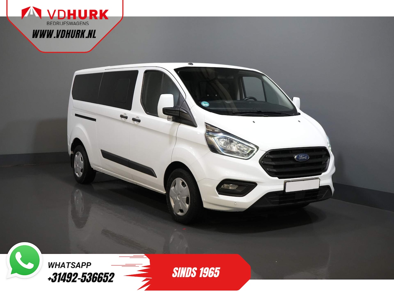 Ford Transit Custom - 2.0 TDCI 130 pk L2 € 33.682,- incl. BTW/BPM Combi/ Kombi/ Cruise/ Camera/ PDC V+A/ Airco - AutoWereld.nl