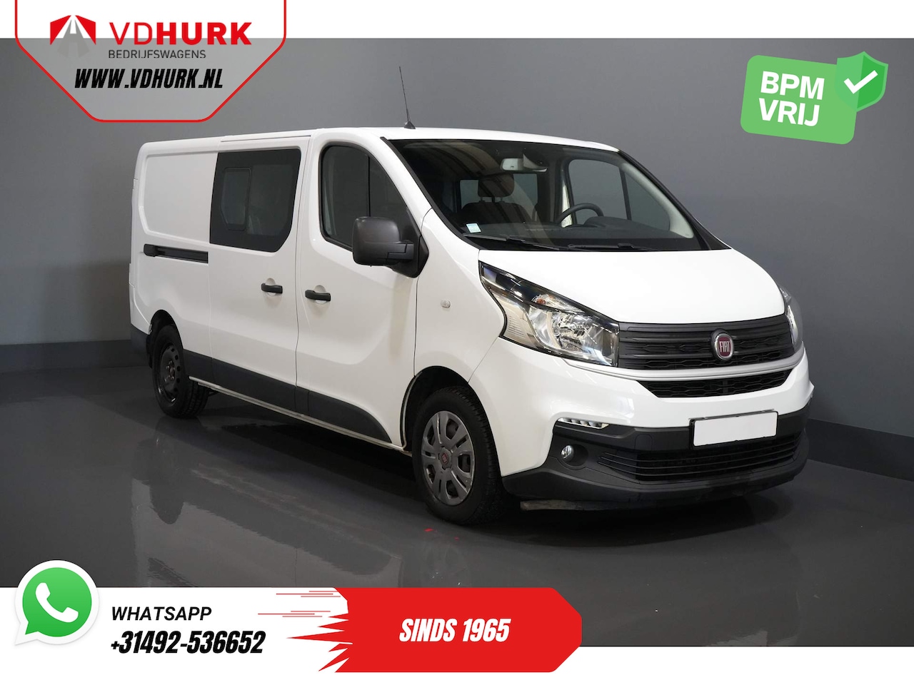 Fiat Talento - 2.0 MJ 120 pk L2 DC Dubbel Cabine EXPORT ONLY Navi/ Cruise/ Camera/ PDC/ Airco/ Trekhaak - AutoWereld.nl