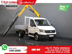 Volkswagen Crafter - 50 165 pk Open laadbak/ Effer 352S Kraan/ Crane/ Kran/ Autokran/ PTO/ Dubbel Lucht