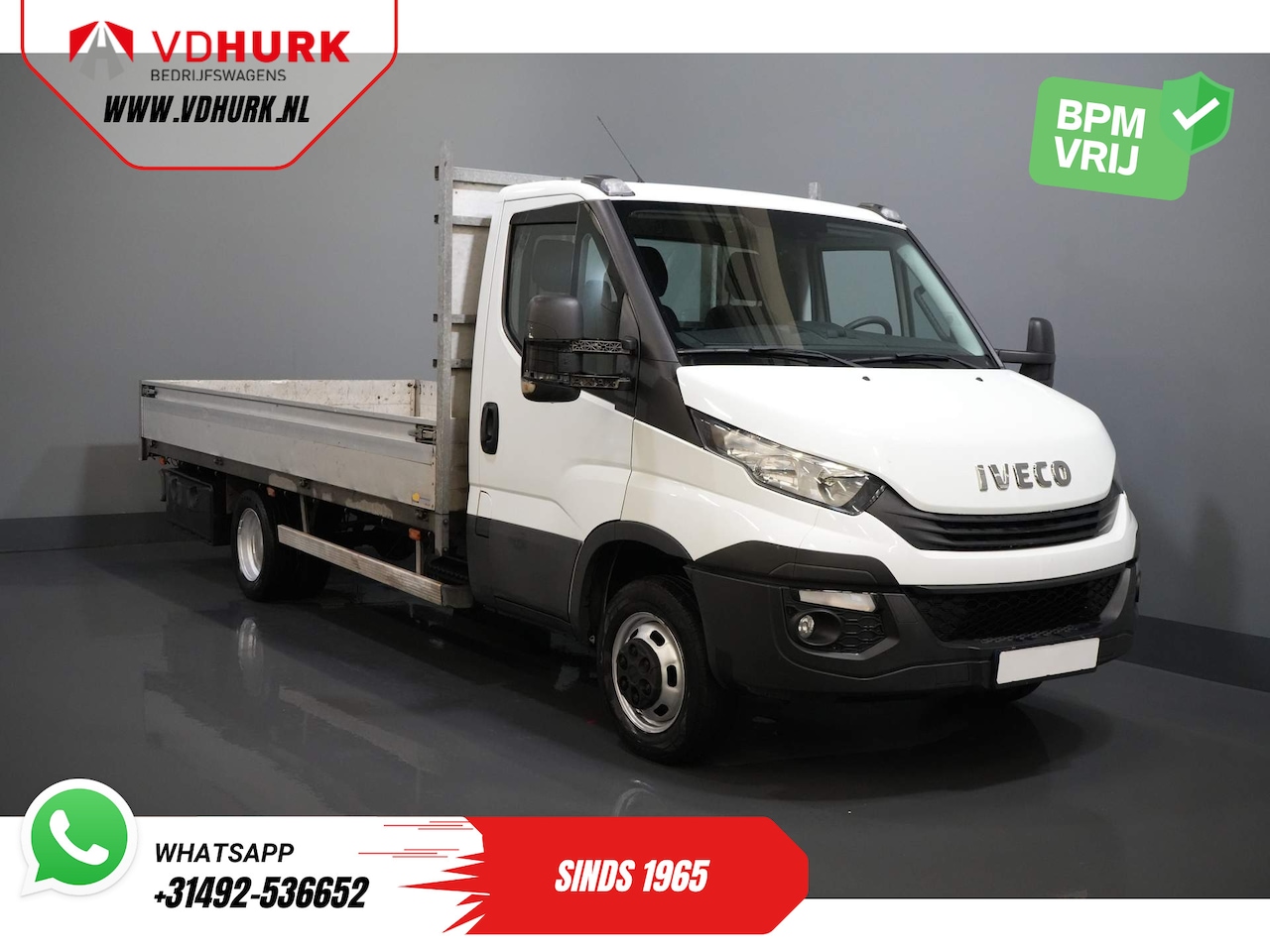 Iveco Daily - 35C15 3.0 150 pk (450x210) Open Laadbak/ 3.5t Trekverm./ Tachograaf/ Gev.stoel/ Climate/ C - AutoWereld.nl