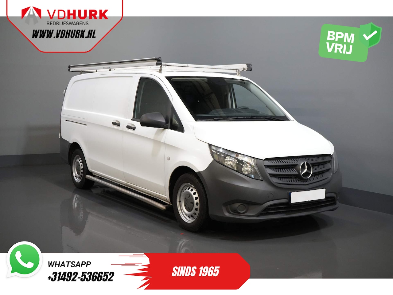 Mercedes-Benz Vito - 111 CDI L2 BPM VRIJ! EURO6/ Imperiaal/ Airco/ Trekhaak/ APK 9-2025 - AutoWereld.nl