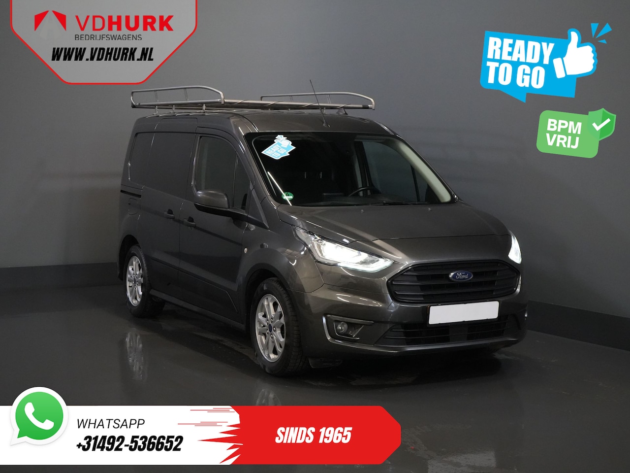 Ford Transit Connect - 1.5 100 pk BPM VRIJ! Ready2Go NL Auto/ 3Pers./ Imperiaal/ Carplay/ Climate/ Cruise/ Camera - AutoWereld.nl