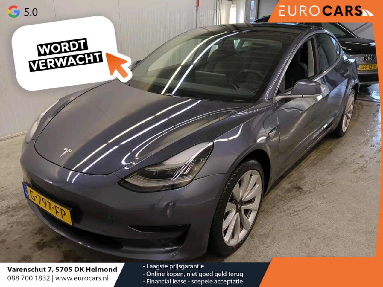 Tesla Model 3 - Standard RWD Plus 60 kWh Autopilot Navi Full LED Leder Panoramadak 19" Sport Wheels PDC VA - AutoWereld.nl