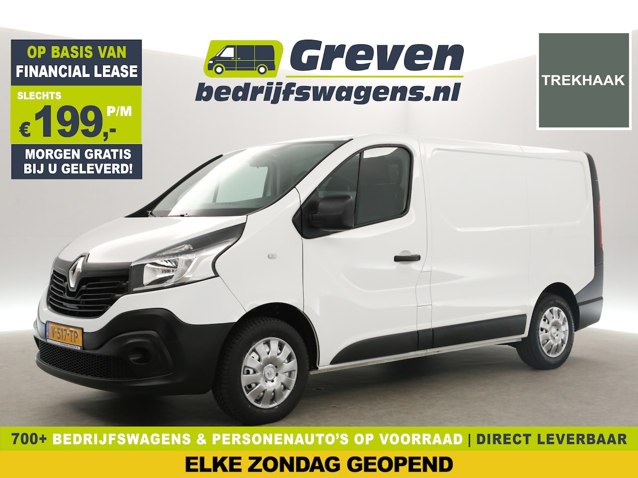 Renault Trafic - 1.6 dCi T29 L1H1 Airco Cruise Navigatie Trekhaak Parkeersensoren - AutoWereld.nl