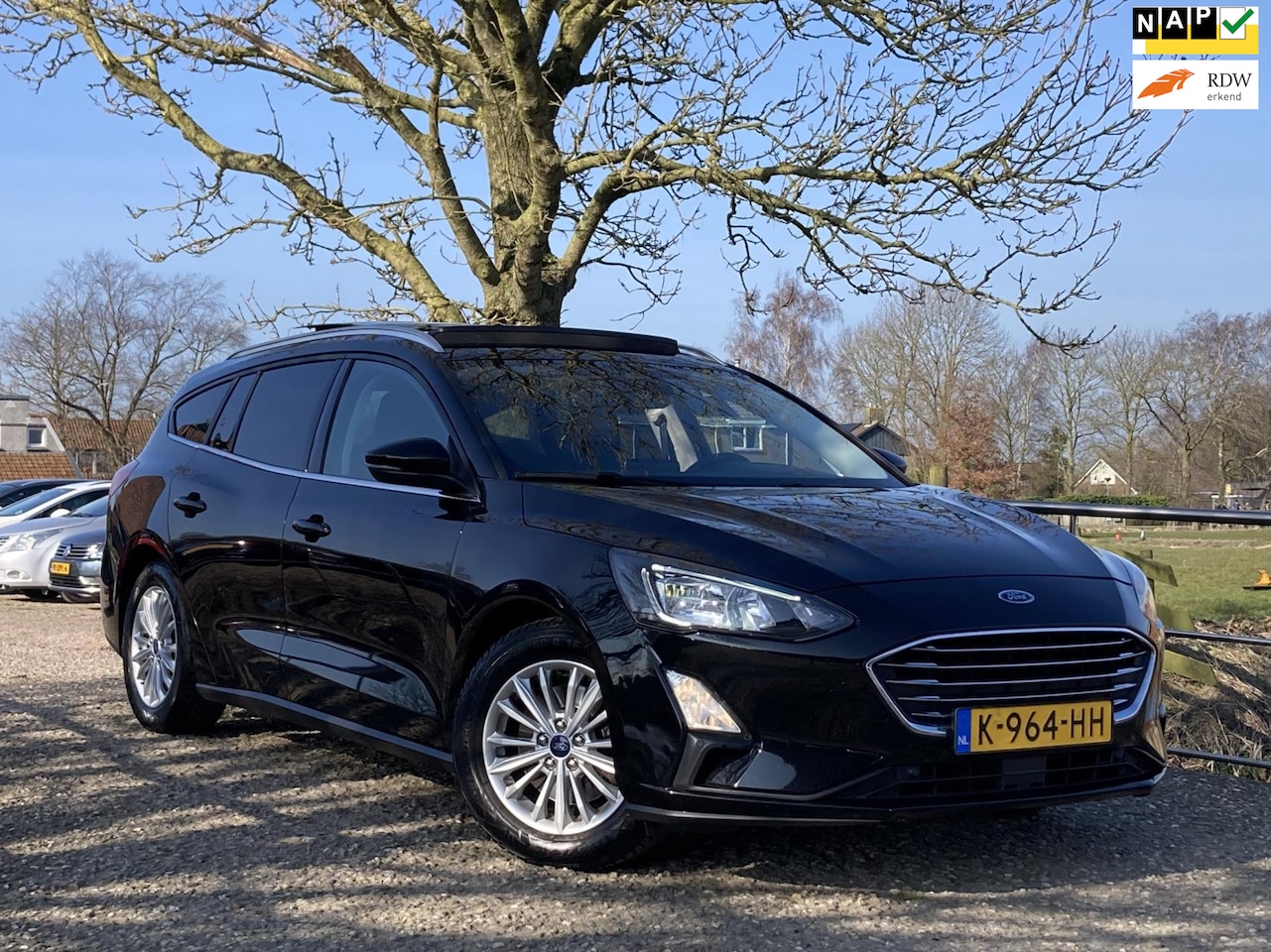 Ford Focus Wagon - 1.0 EcoBoost Hybrid Titanium | Carplay + ACC + Pano/schuifdak nu €10.975,-!! - AutoWereld.nl