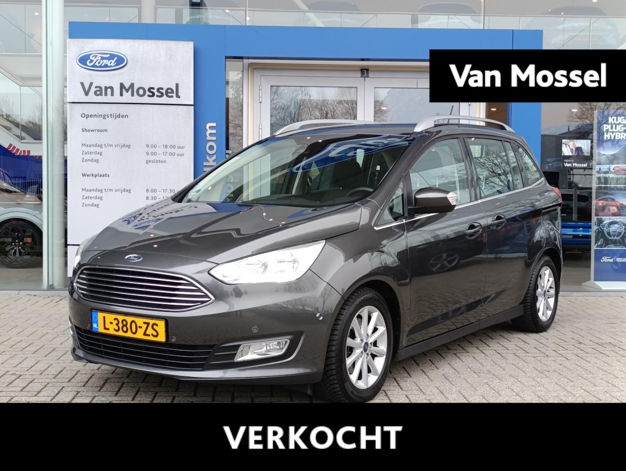 Ford Grand C-Max - 1.5 Titanium 7p. | 7-persoons! | Stoel/stuur voorruitverwarming | Navigatie - AutoWereld.nl