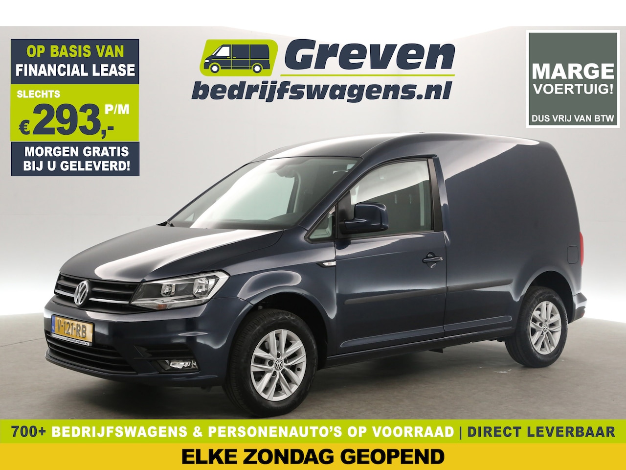 Volkswagen Caddy - 2.0 TDI L1H1 | MARGE! | Airco Cruise Carplay Trekhaak Navi PDC DAB+ 15"LMV - AutoWereld.nl