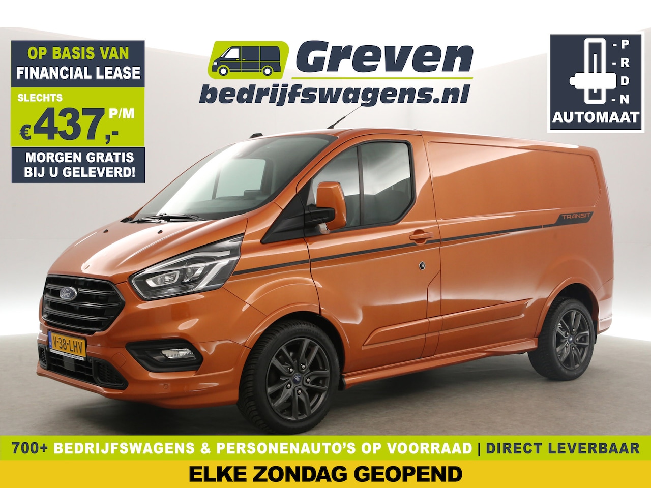 Ford Transit Custom - 290 2.0 TDCI L1H1 Sport Airco Camera Cruise Carplay Trekhaak LED 3 Persoons 18"LMV DAB+ Pa - AutoWereld.nl