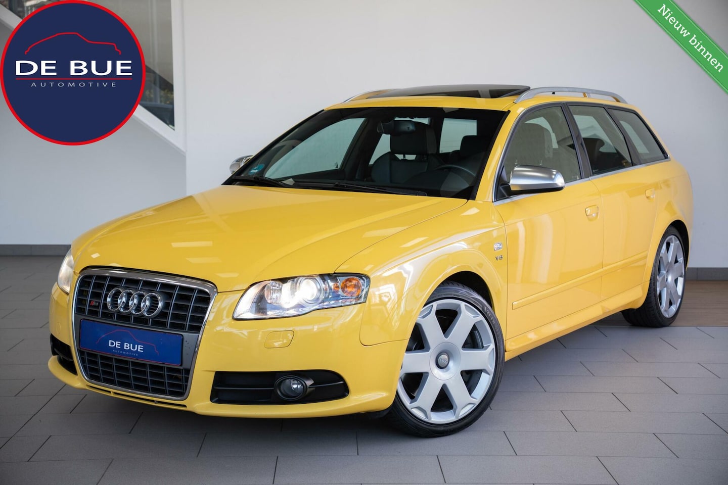 Audi S4 - Avant 4.2 V8 S4 quattro Pro Line Recaro Schuifdak DTM Imola Yellow Youngtimer Liefhebbersa - AutoWereld.nl