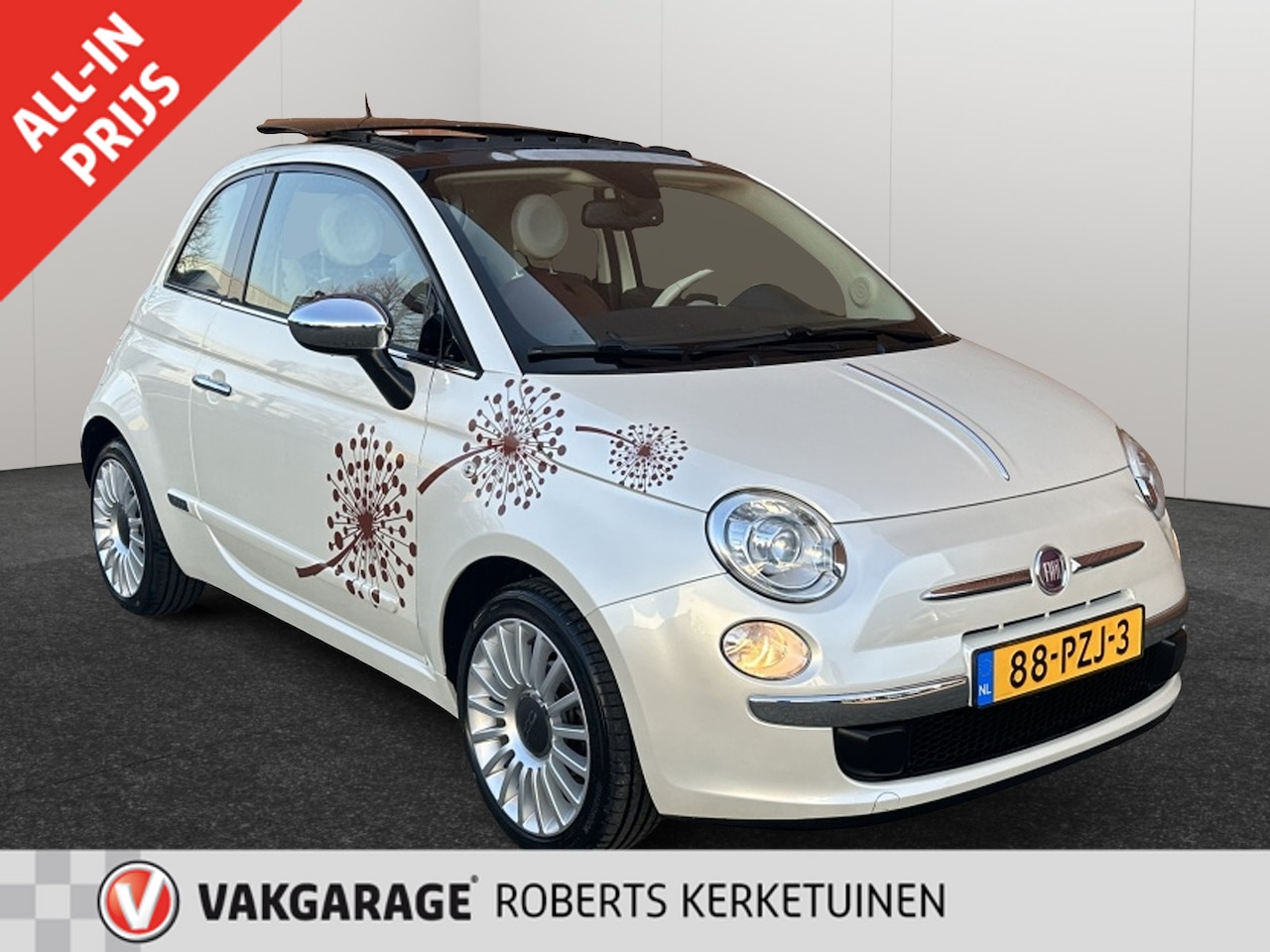 Fiat 500 - 1.2 Lounge Leder Xenon Schuifdak Clima - AutoWereld.nl