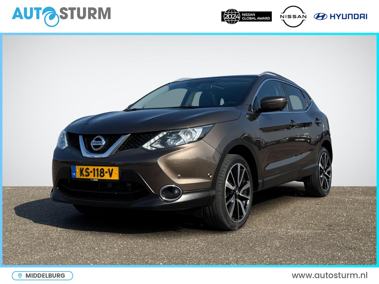 Nissan Qashqai - 1.2 Tekna Automaat | Trekhaak | Panoramadak | Navigatie | 360° Camera | Leder | Stoelverwa - AutoWereld.nl