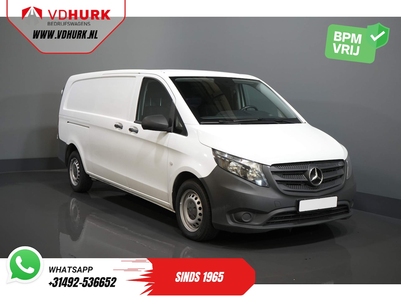 Mercedes-Benz Vito - 114 CDI Aut. L3 343 XL EURO6 BPM VRIJ! Standverw./ Stoelverw./ Cruise/ Camera/ Airco - AutoWereld.nl