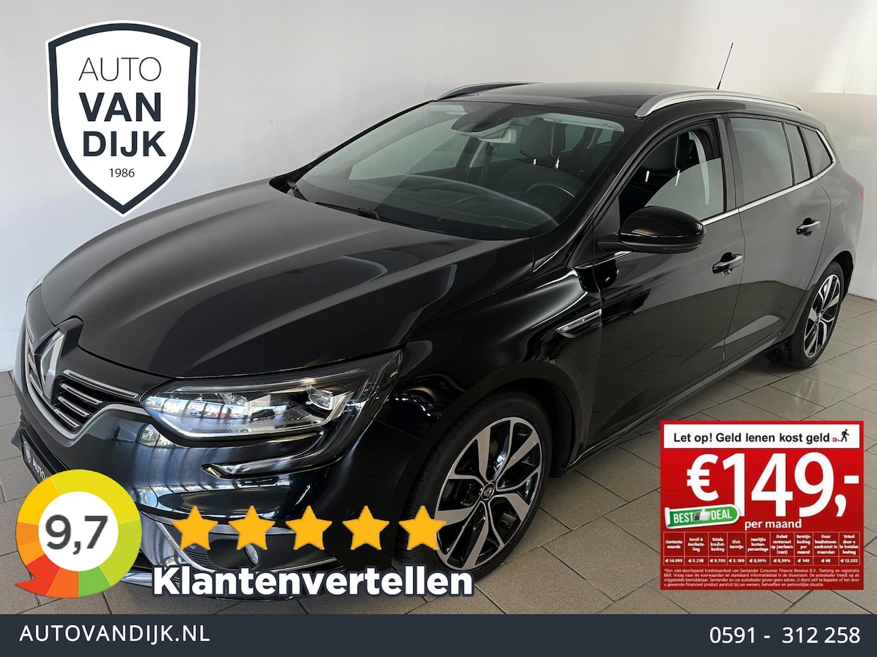 Renault Mégane Estate - 1.3 TCe Bose PANO AIRCO CLIMA NAVI CRUISE BLUETOOTH LED INT ELEK RAMEN CENT VERG PRIVACYGL - AutoWereld.nl