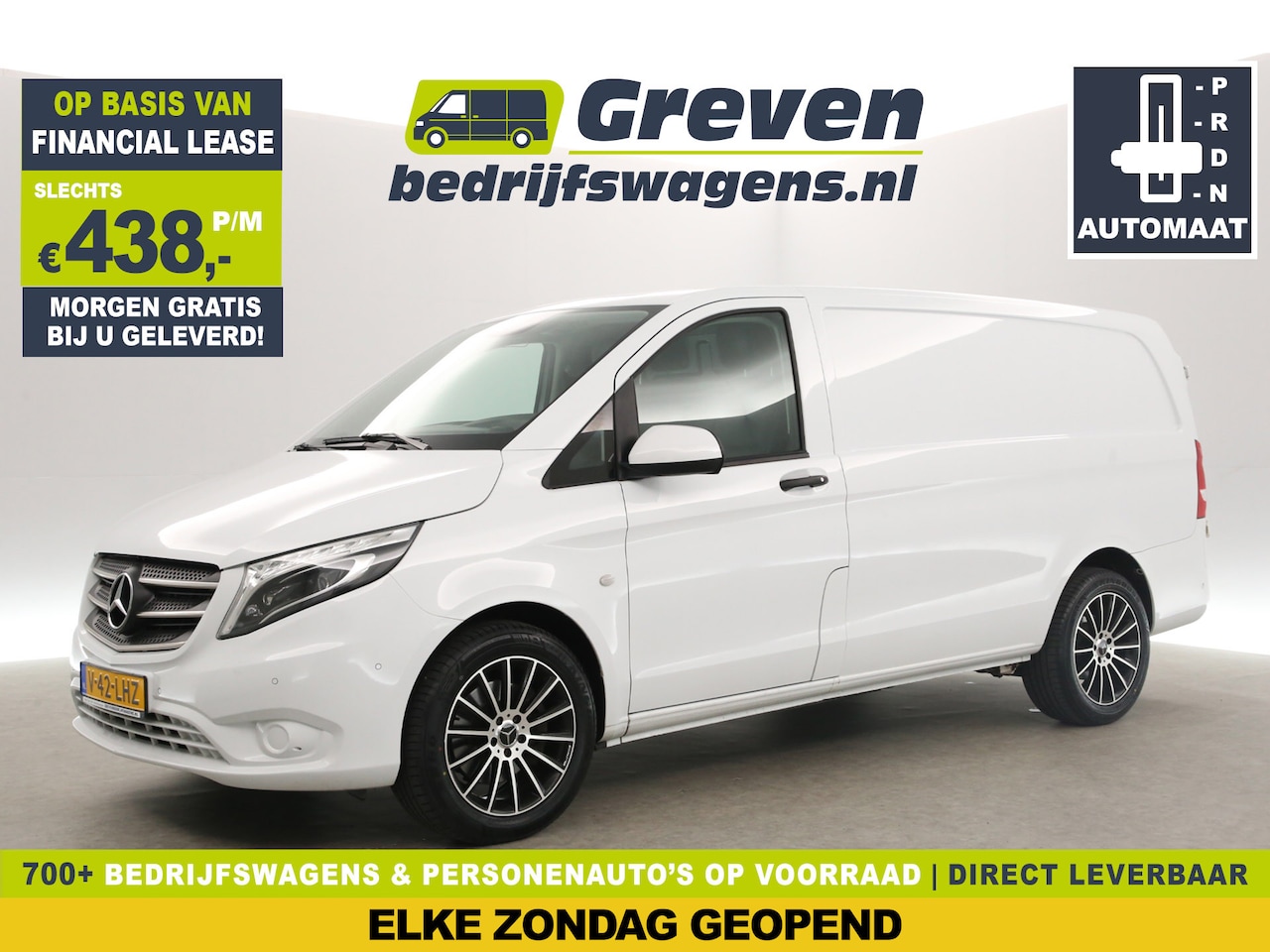 Mercedes-Benz Vito - 119 CDI Lang 191PK Automaat Airco Camera Cruise LED Navi Trekhaak 18"LMV Leder Parkeersens - AutoWereld.nl