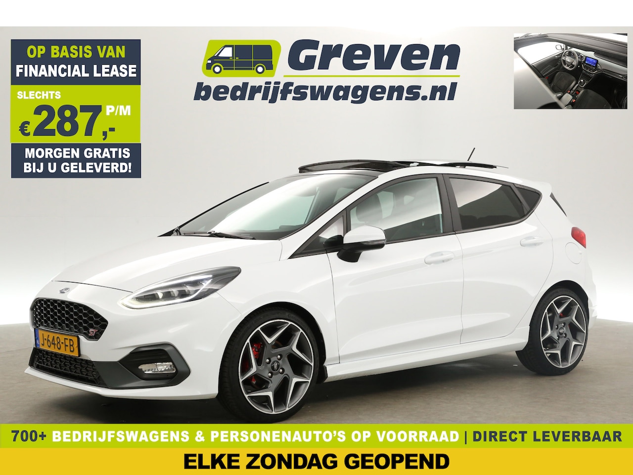 Ford Fiesta - 1.5 EcoBoost ST-3 200PK Pano LED b&o Carplay Clima Cruise Navi PDC 18''LMV - AutoWereld.nl