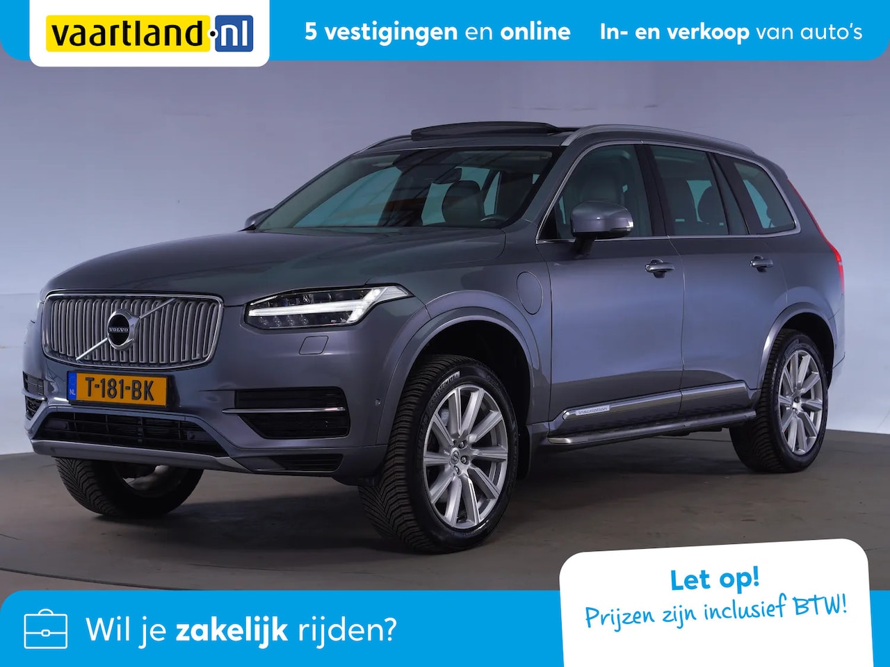 Volvo XC90 - 2.0 T8 Twin Engine AWD Inscription[ Schuif/kanteldak LED koplampen Navigatiesysteem] - AutoWereld.nl