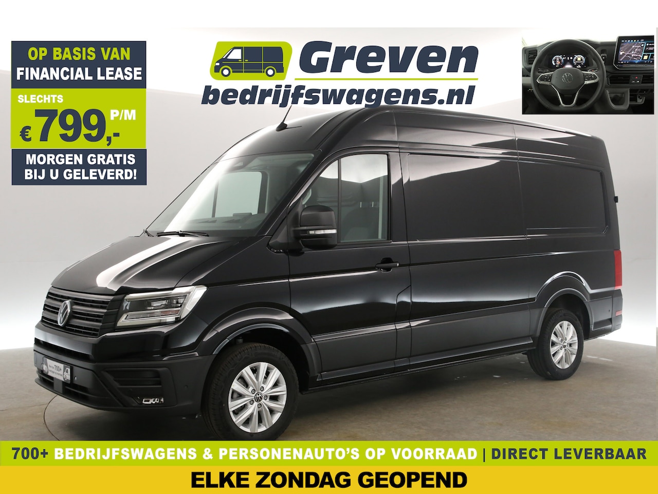 Volkswagen Crafter - 2.0 TDI DSG HIGHLINE EXCLUSIVE L3H3 | FACELIFT MODEL | BPM VRIJ | NIEUW 3000KG TREKHAAK VI - AutoWereld.nl