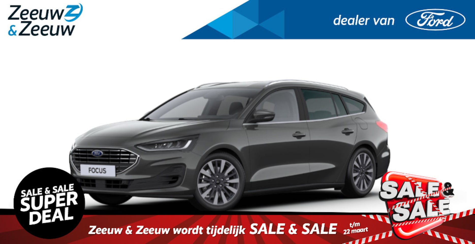 Ford Focus Wagon - 1.0 EcoBoost Hybrid Titanium X | Verwachte levertijd 3 weken | Prijs inclusief 2500 euro F - AutoWereld.nl