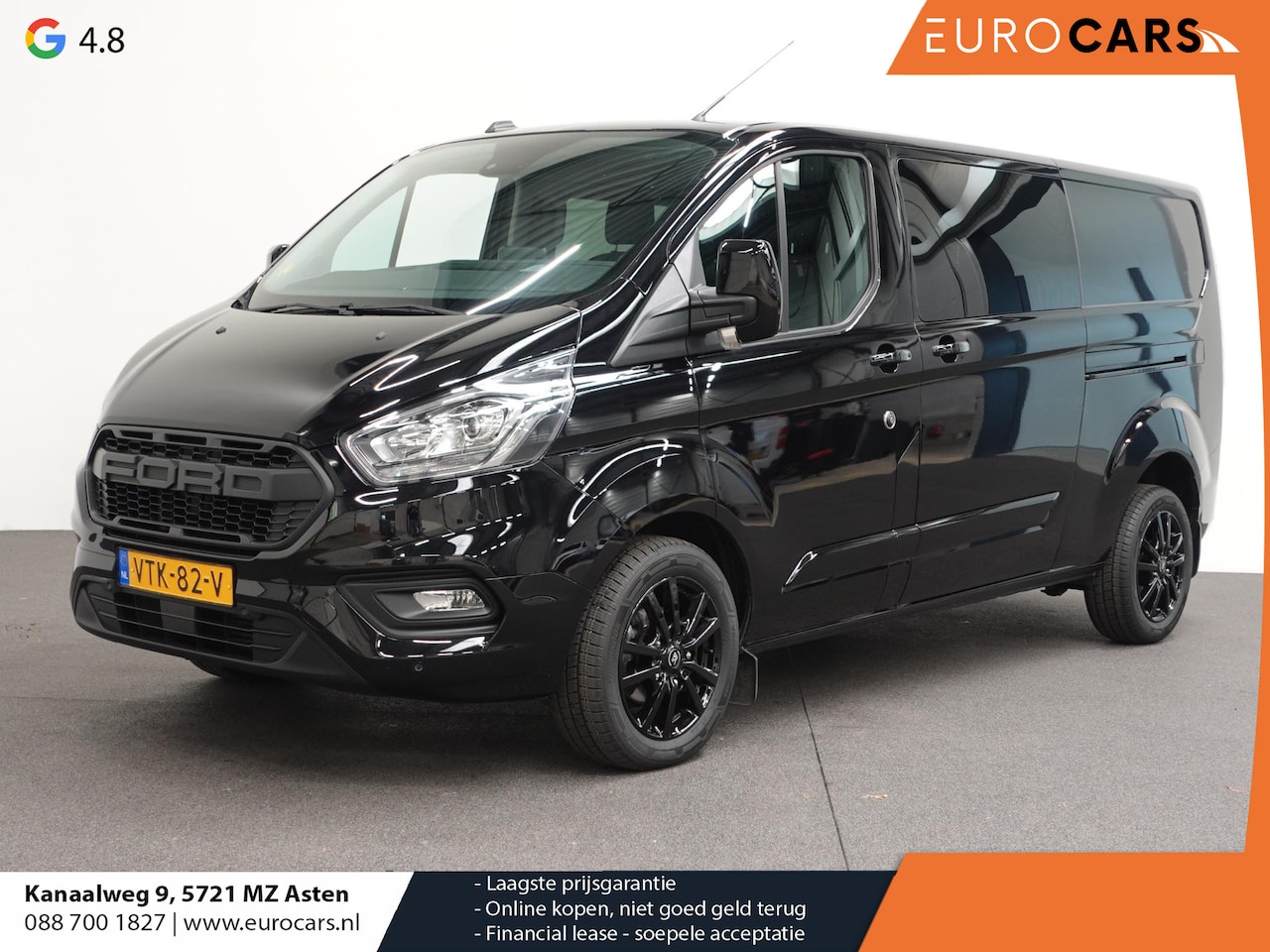 Ford Transit Custom - L2H1 Limited Dubbele cabine Automaat Raptor-Edition Navigatie Carplay 2 Schuifdeuren Trekh - AutoWereld.nl