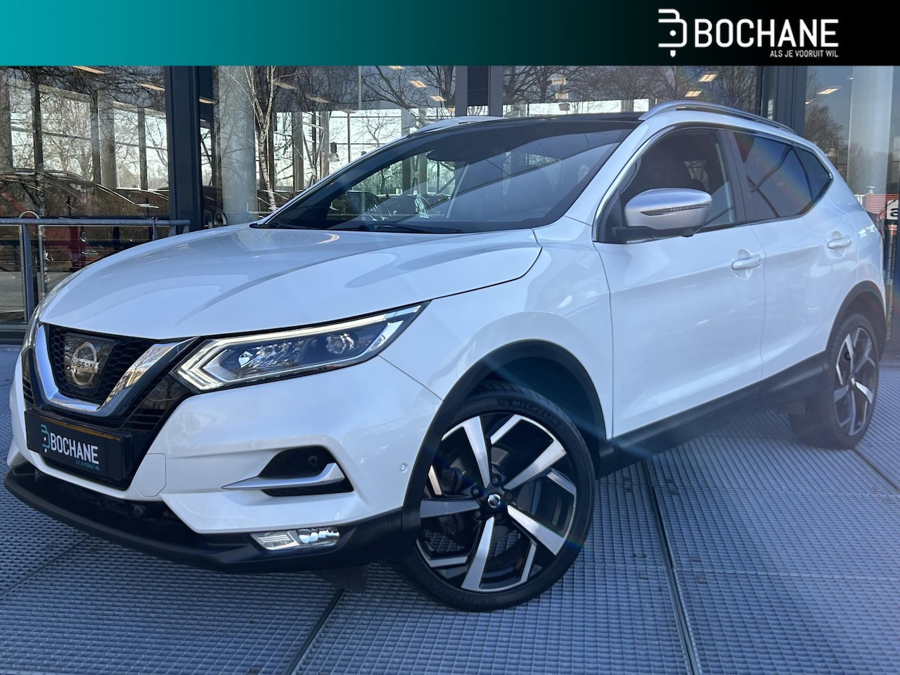 Nissan Qashqai - 1.2 DIG-T 115 X-Tronic Tekna + | Trekhaak | 360° Camera | Panoramadak | Navigatie | Stoelv - AutoWereld.nl