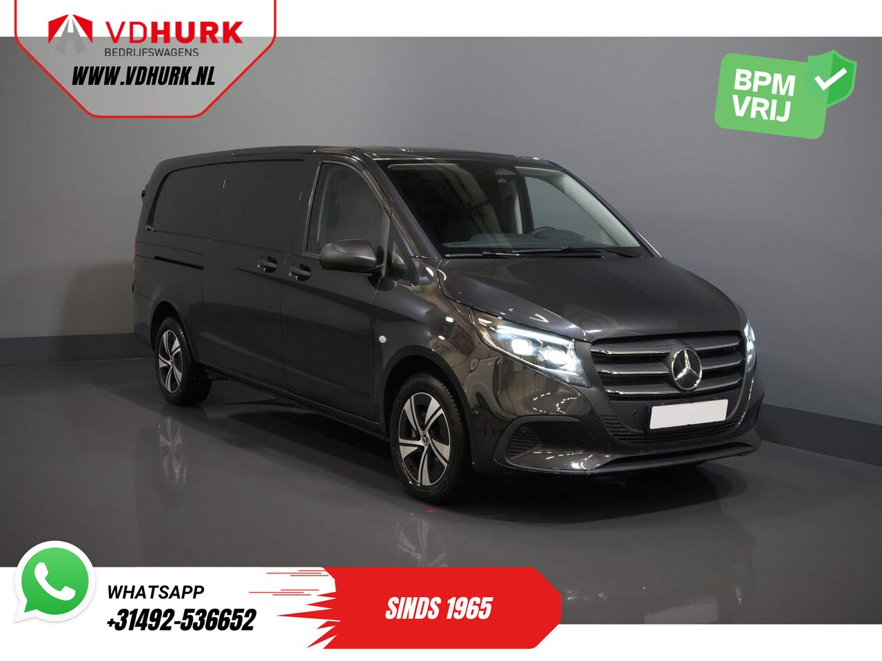 Mercedes-Benz Vito - 116 CDI Aut. L3 Select BPM VRIJ/ LED/ LMV/ 2.5t Trekverm./ MBUX/ Carplay/ Camera/ PDC - AutoWereld.nl