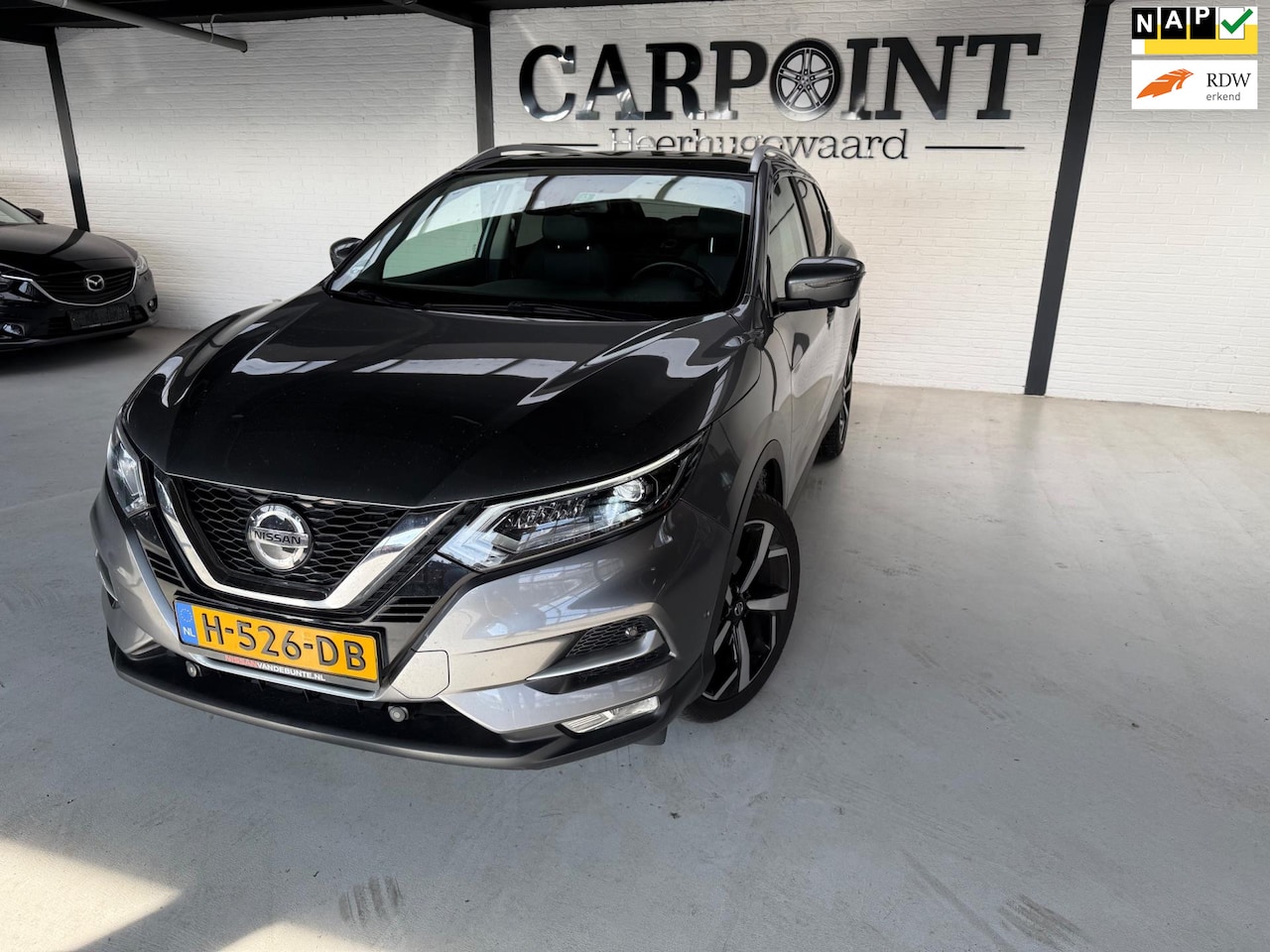 Nissan Qashqai - 1.3 DIG-T Tekna 2020 Automaat 160PK Navi Pano 360 Camera Half Leer Lane assist - AutoWereld.nl