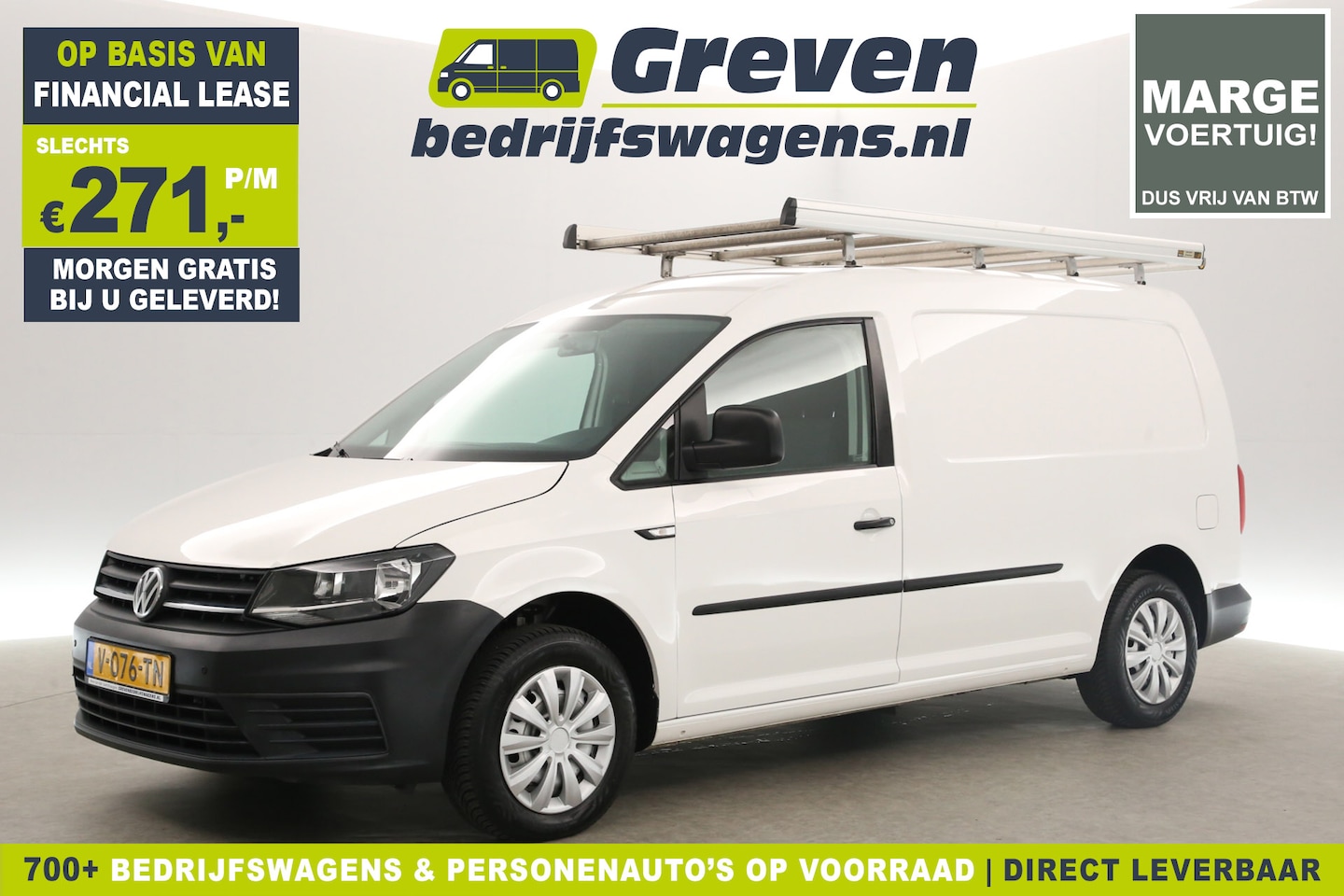 Volkswagen Caddy Maxi - 2.0 TDI L2H1 | MARGE! | Airco Cruise Trekhaak Imperiaal Navigatie Parkeersensoren - AutoWereld.nl