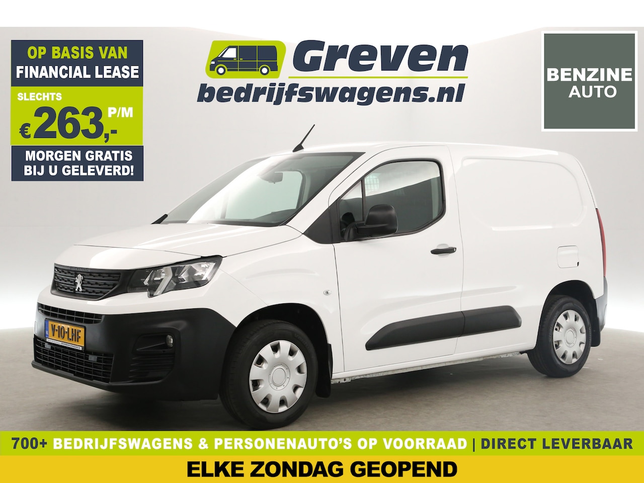 Peugeot Partner - 1.2 PureTech | BENZINE | EMISSIEVRIJE ZONE | MARGE! | 111PK Airco Cruise Carplay Trekhaak - AutoWereld.nl