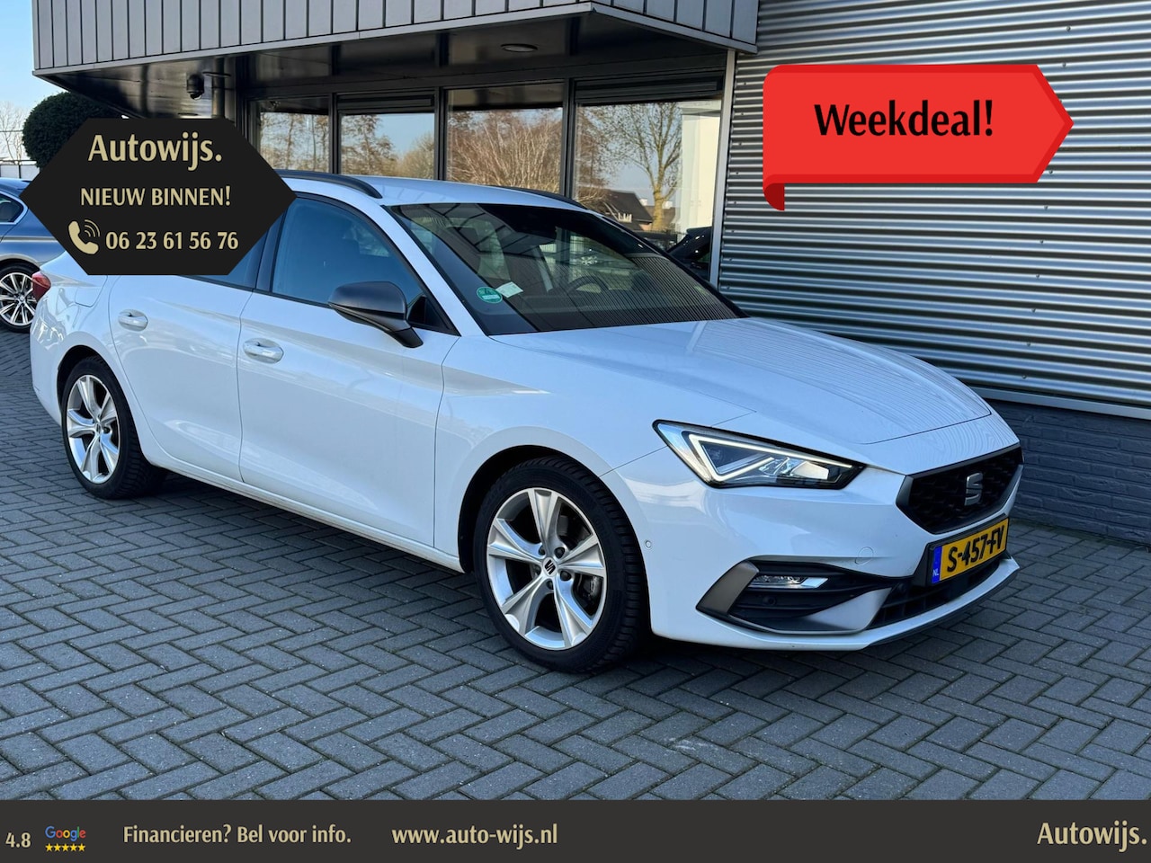 Seat Leon Sportstourer - 1.5 eTSI FR|AUT|Digidash|Led|Stuurverw|Carplay - AutoWereld.nl