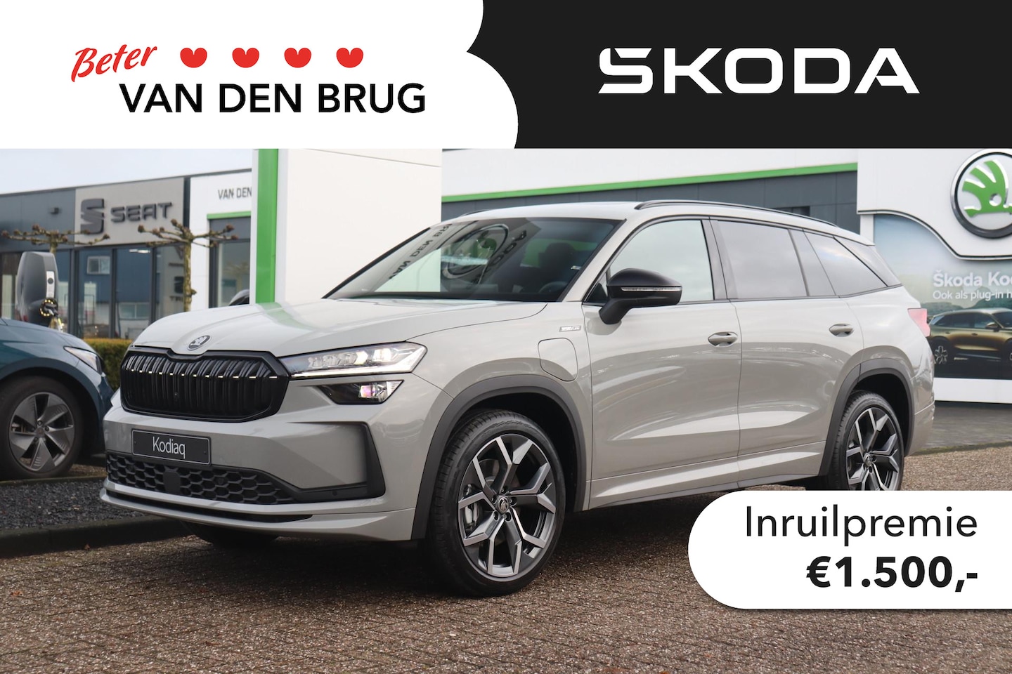 Skoda Kodiaq - Sportline Business 1.5 TSI PHEV 150 kW / 204 PK SU | Trekhaak | Verwarmde sportstuur | Voo - AutoWereld.nl