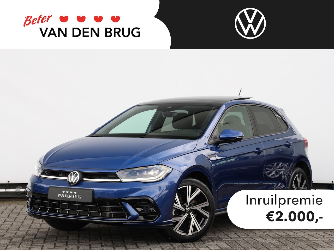 Volkswagen Polo - R-Line-Edition 1.0 70 kW / 95 pk TSI Hatchback 7 v | LED Matrix | Panoramadak | Camera | D - AutoWereld.nl