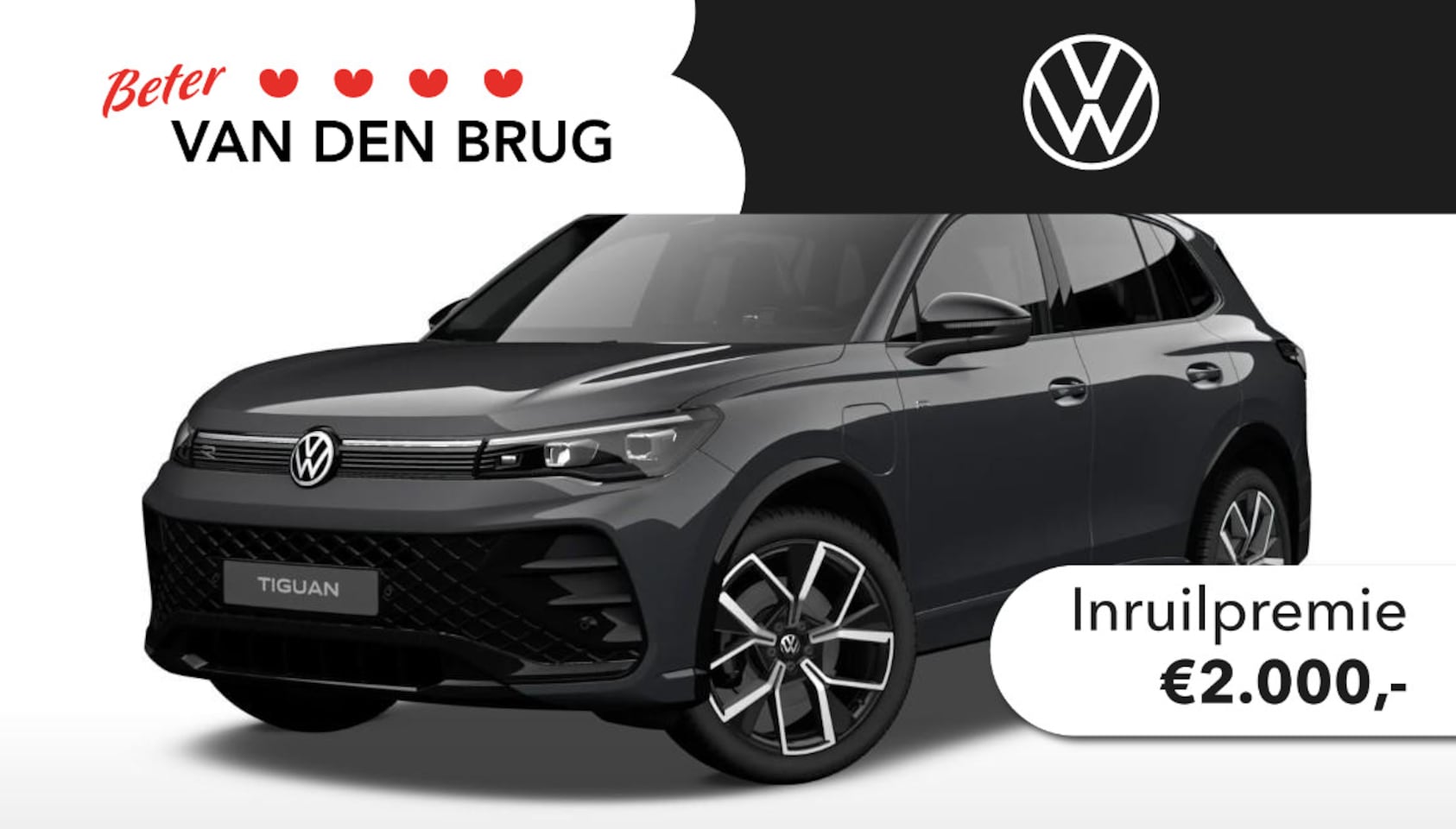 Volkswagen Tiguan - R-Line-Edition 1.5 eHybrid 150 kW / 204 pk SUV 6 v | Black Style | Comfort Pakket | Panora - AutoWereld.nl