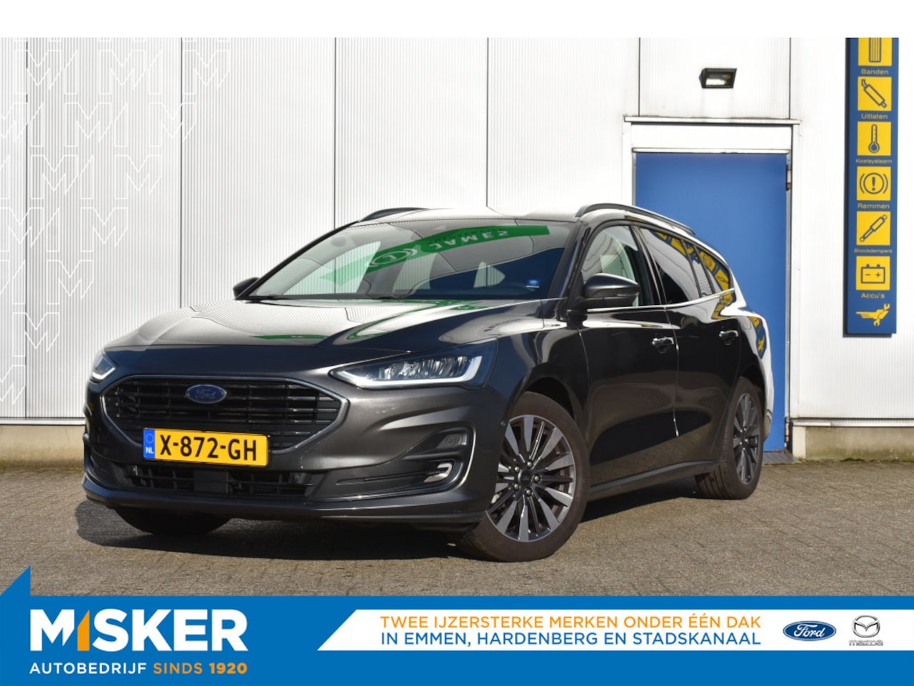 Ford Focus Wagon - 1.0 EBH Titan.155pk aut. Full options 1500kg AHG - AutoWereld.nl