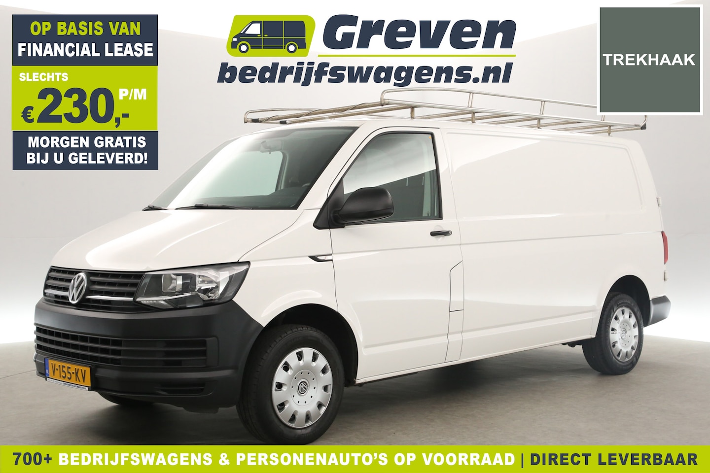 Volkswagen Transporter - 2.0 TDI L2H1 140PK Airco Cruise Navi Trekhaak Imperiaal Elektrpakket - AutoWereld.nl