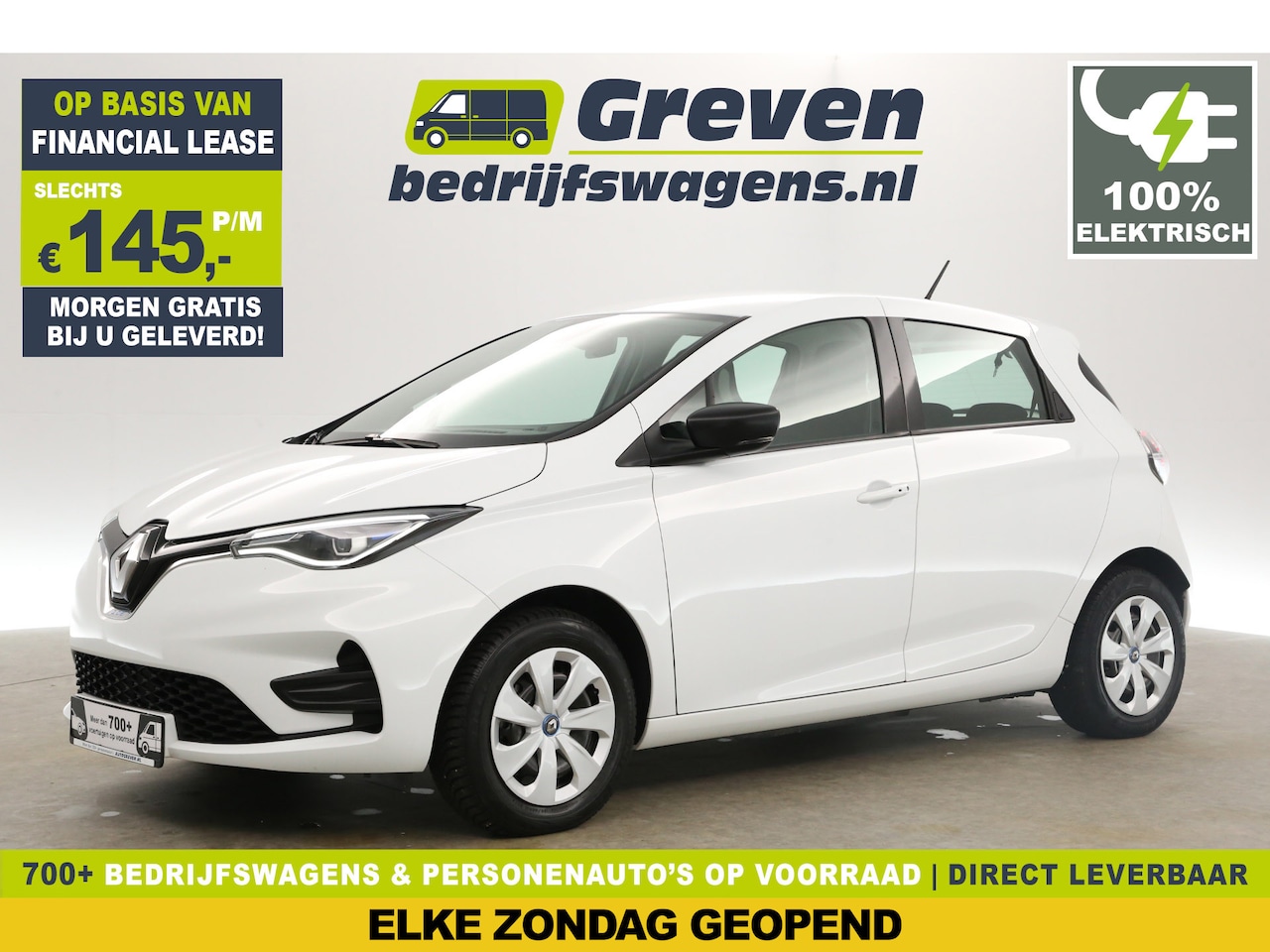 Renault Zoe - R110 Life 52 kWh | Huur Accu | 109PK Elektrisch Automaat Airco Carplay Cruise Virtual DAB+ - AutoWereld.nl