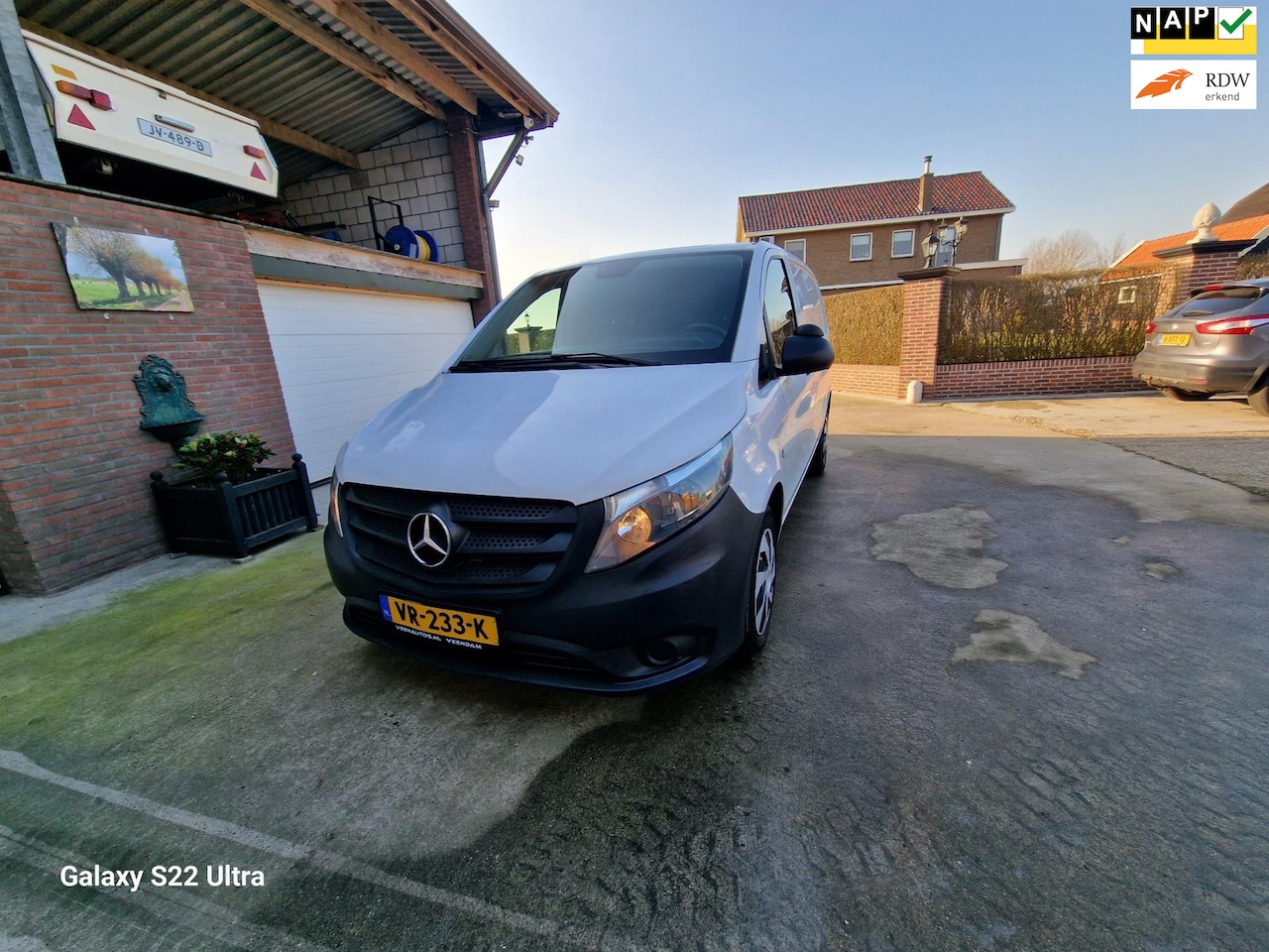 Mercedes-Benz Vito - 109 CDI BJ 2015 Dubbelschuif.D. KM.ST 169654 NAP Airco inruil mogelijk - AutoWereld.nl