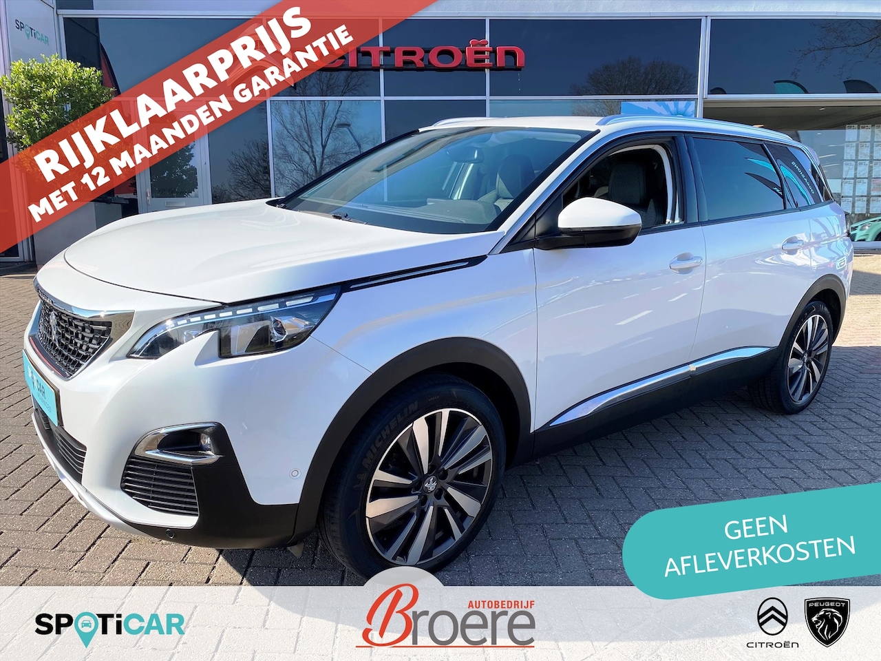 Peugeot 5008 - 1.2 Turbo 130pk EAT8 Automaat Blue Lease Premium 7zits | adaptive cruise, 19 inch velgen, - AutoWereld.nl