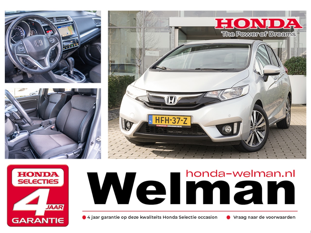 Honda Jazz - 1.3i V-TEC ELEGANCE - AUTOMAAT - NAVIGATIE - CAMERA - AutoWereld.nl