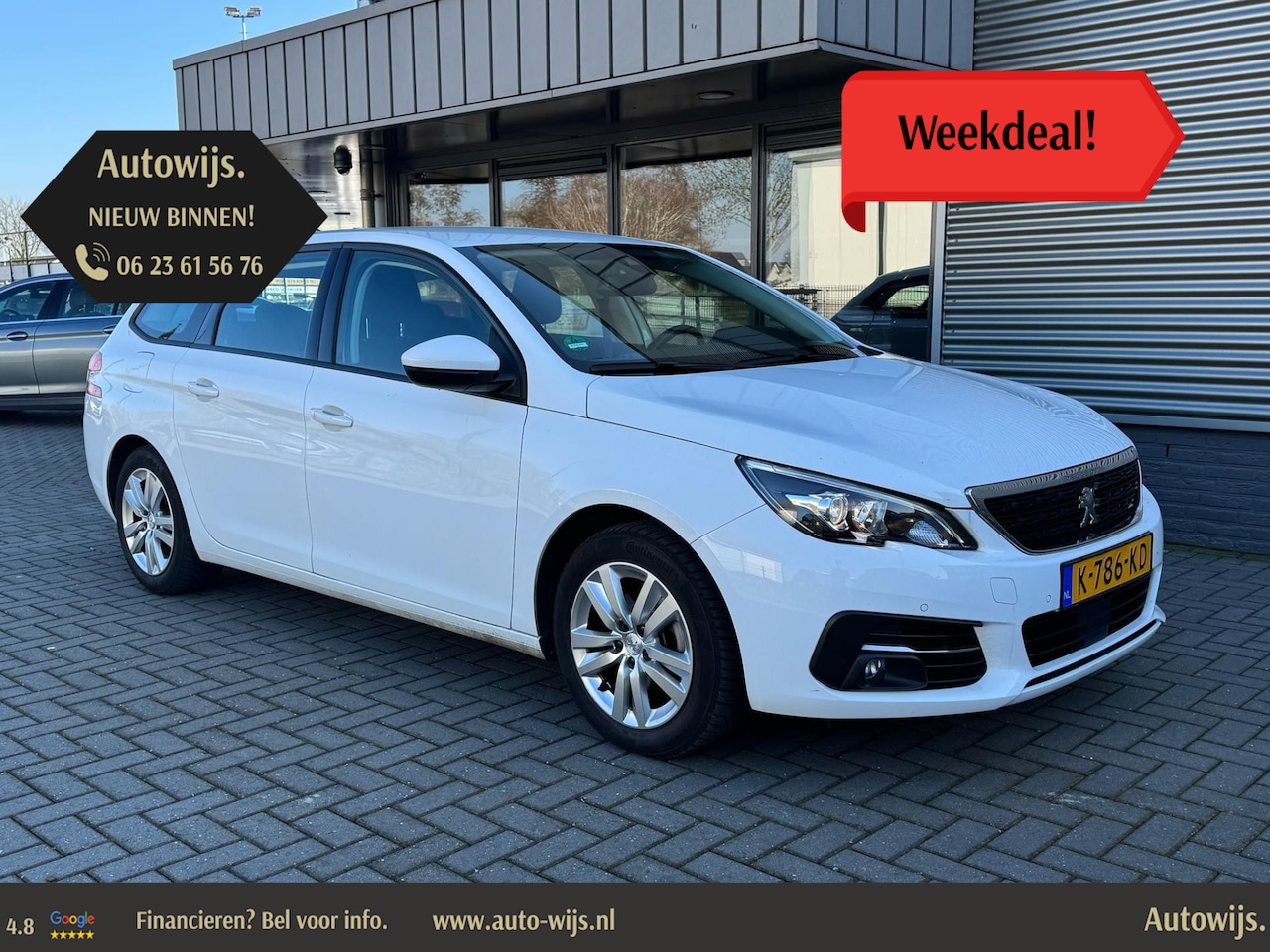 Peugeot 308 SW - 1.2 PureTech Blue Lease Active|D-Riem VV|Camera|Trekhaak|Digidash|Dab+ - AutoWereld.nl