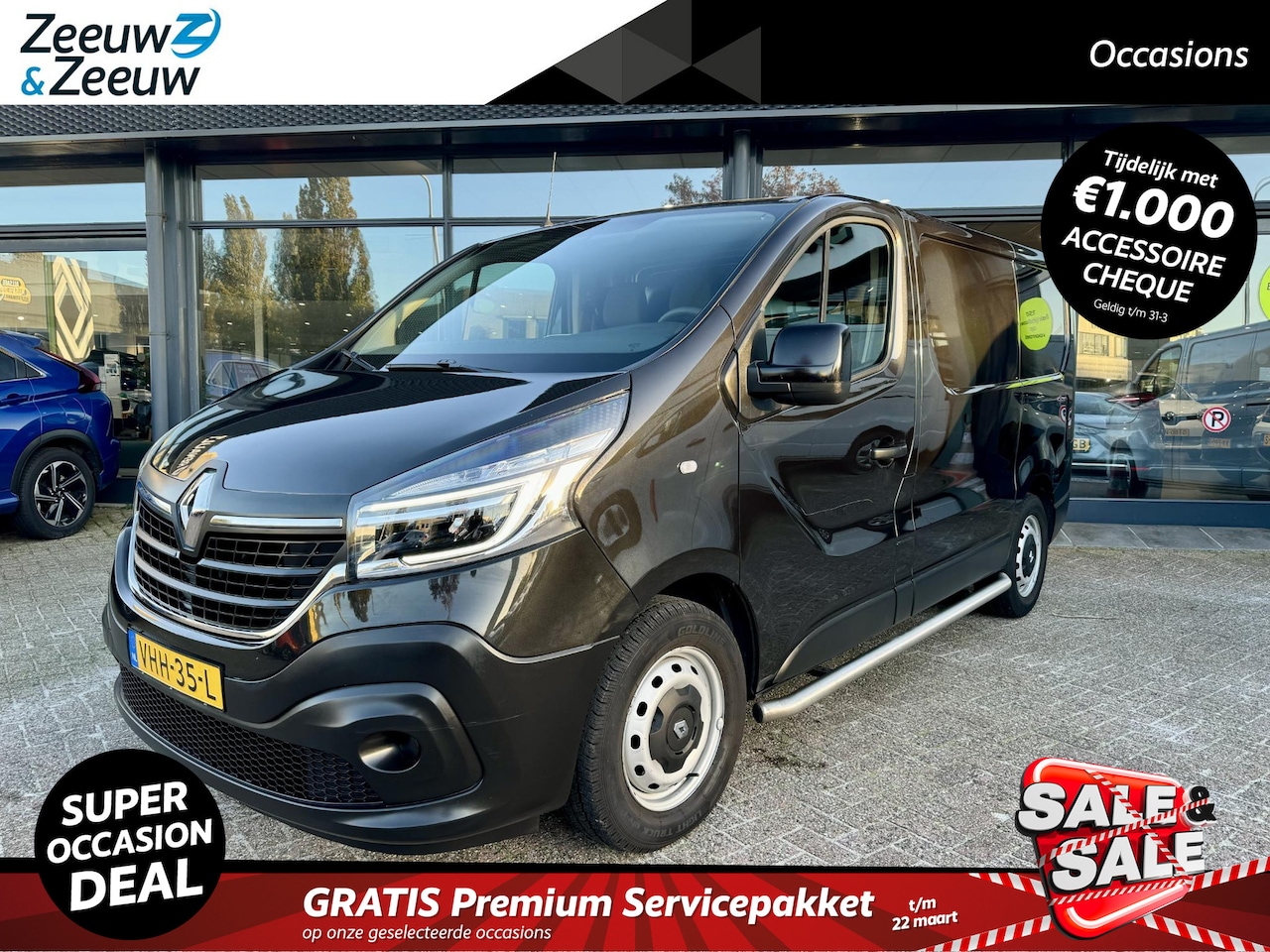 Renault Trafic - 1.6 dCi 95 T27 L1H1 Comfort | Vloerplaat | Airco | Camera | Sidebars | 3 Pers. | Alarm kla - AutoWereld.nl