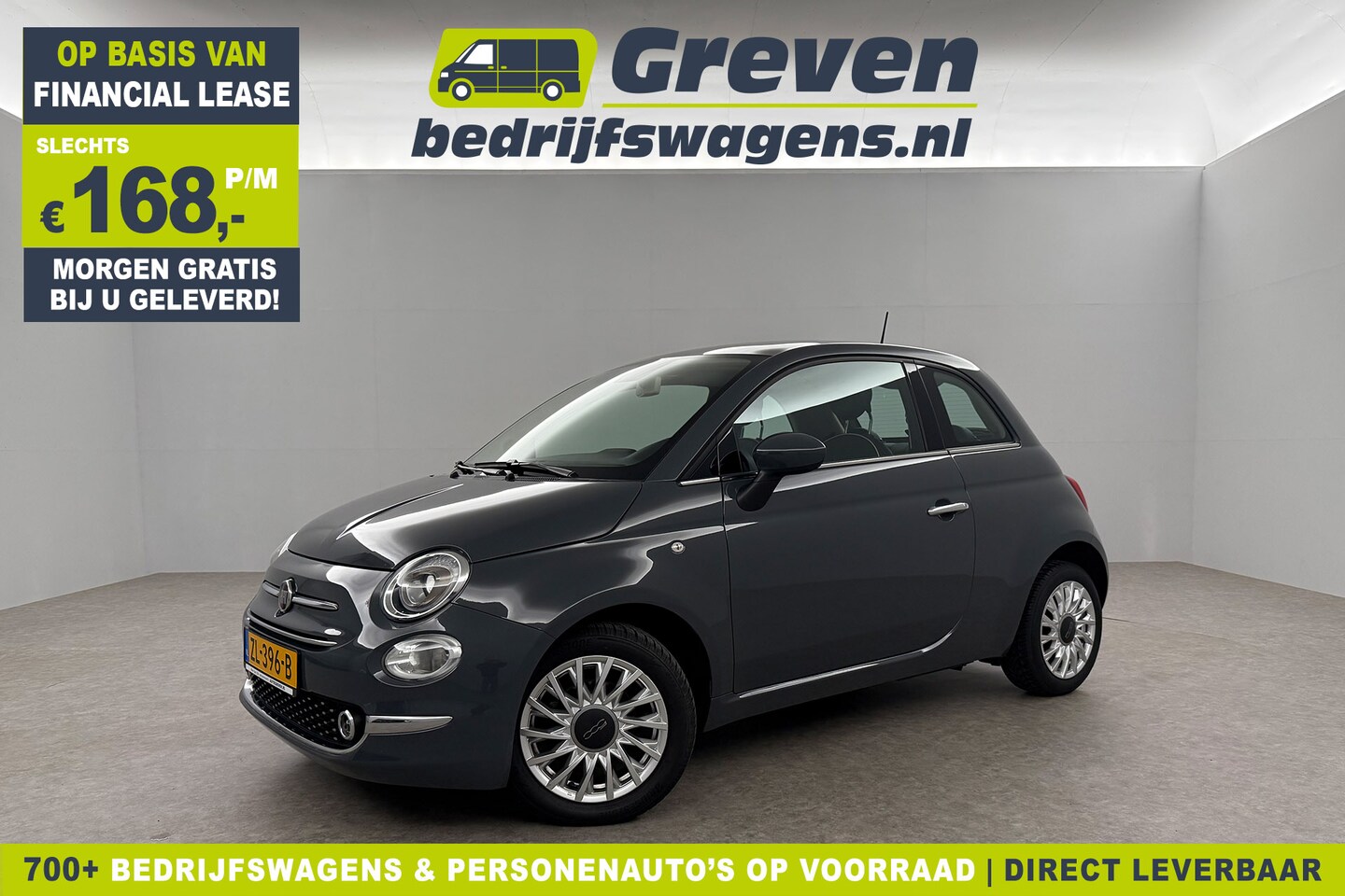 Fiat 500 - 0.9 TwinAir Turbo Lounge Pano LED Airco Carplay Cruise Navi 15"LMV Parkeersensoren - AutoWereld.nl