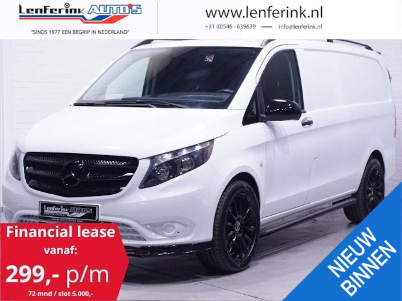 Mercedes-Benz Vito - 114 CDI Lang Automaat Black&White Edition Airco Cruise Control, 19" LMV, Spoilers V+A, Sid - AutoWereld.nl