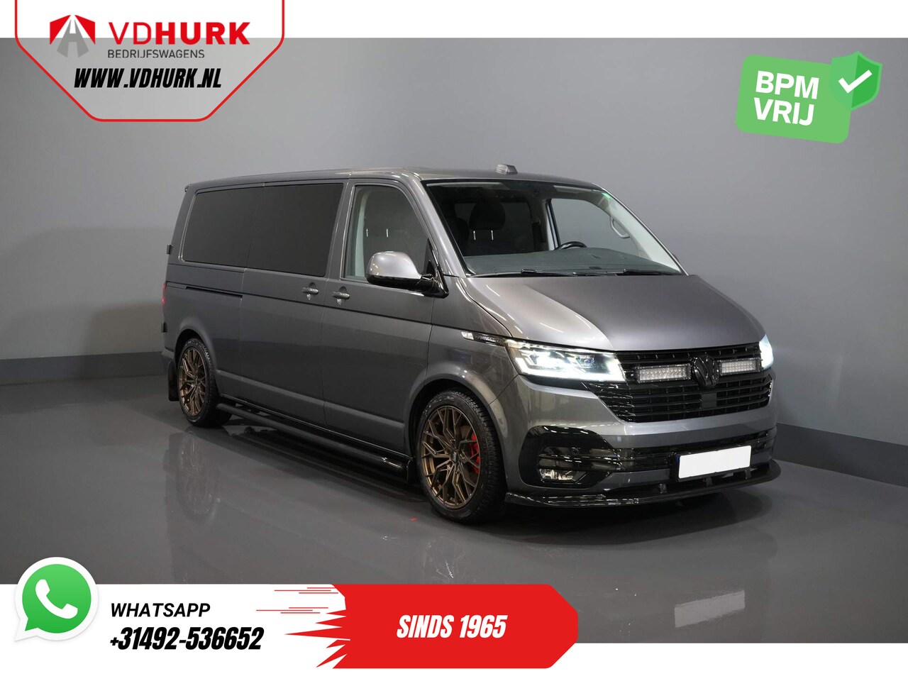 Volkswagen Transporter - T6.1 2.0 TDI 150 pk DSG Aut. L2 DEMO BPM VRIJ! Adapt.Cruise/ LED/ Stoelverw./ Navi/ Carpla - AutoWereld.nl