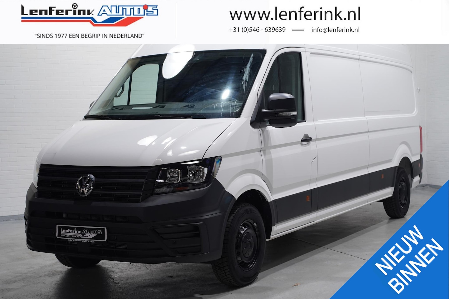 Volkswagen Crafter - 2.0 TDI 140 pk L4H3 DSG Aut. Navi Cruise Control, PDC V+A, Houten Laadvloer, 3-Zits, Nieuw - AutoWereld.nl