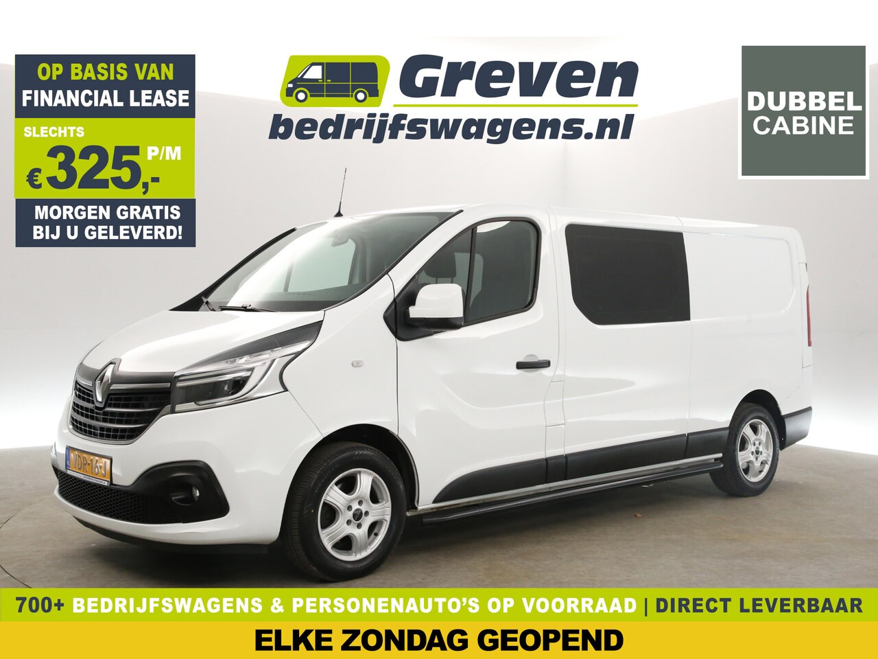 Renault Trafic - 2.0 dCi T29 L2H1 | Dubbele Cabine | 6 Persoons | Airco Cruise Navigatie Trekhaak Parkeerse - AutoWereld.nl